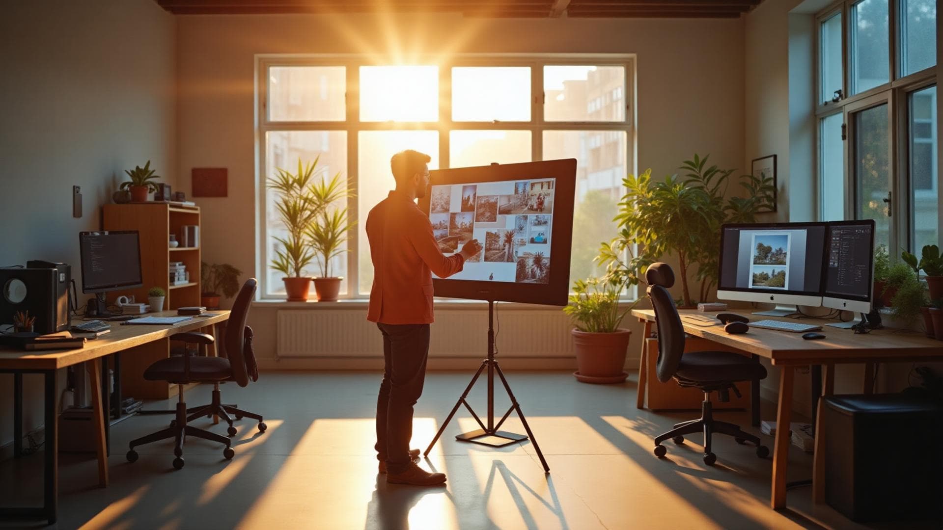 Fotógrafo profissional trabalhando